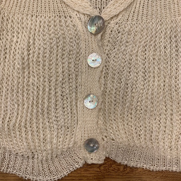 Of Handmade Knit Cream Sweater - Picture 2 of 4